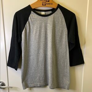 Black and Gray Long Sleeve Raglan Tee